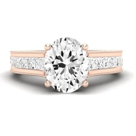 Edelweiss Diamond Matching Band for Oval Center (Band Only. Engagement Ring Not Included)