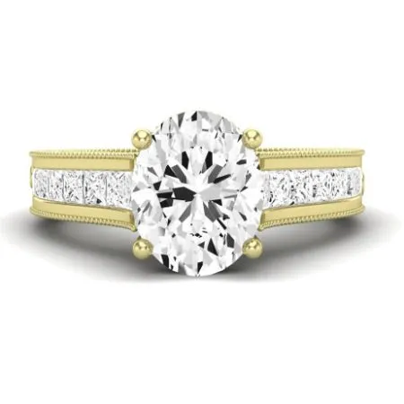 Edelweiss Diamond Matching Band for Oval Center (Band Only. Engagement Ring Not Included)