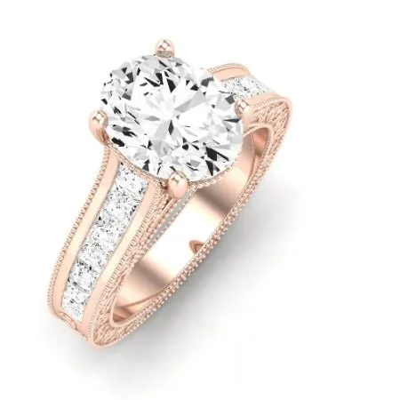 Edelweiss Diamond Matching Band for Oval Center (Band Only. Engagement Ring Not Included)