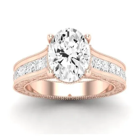 Edelweiss Diamond Matching Band for Oval Center (Band Only. Engagement Ring Not Included)