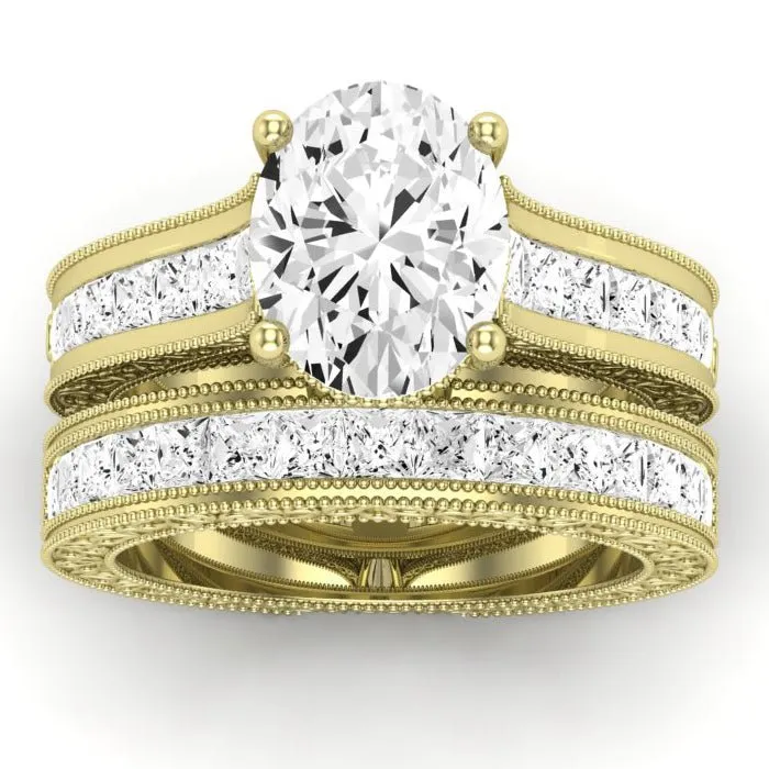 Edelweiss Diamond Matching Band for Oval Center (Band Only. Engagement Ring Not Included)