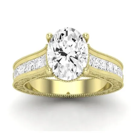 Edelweiss Diamond Matching Band for Oval Center (Band Only. Engagement Ring Not Included)