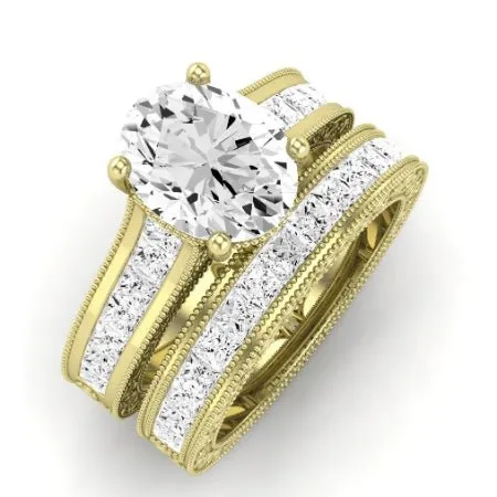 Edelweiss Diamond Matching Band for Oval Center (Band Only. Engagement Ring Not Included)