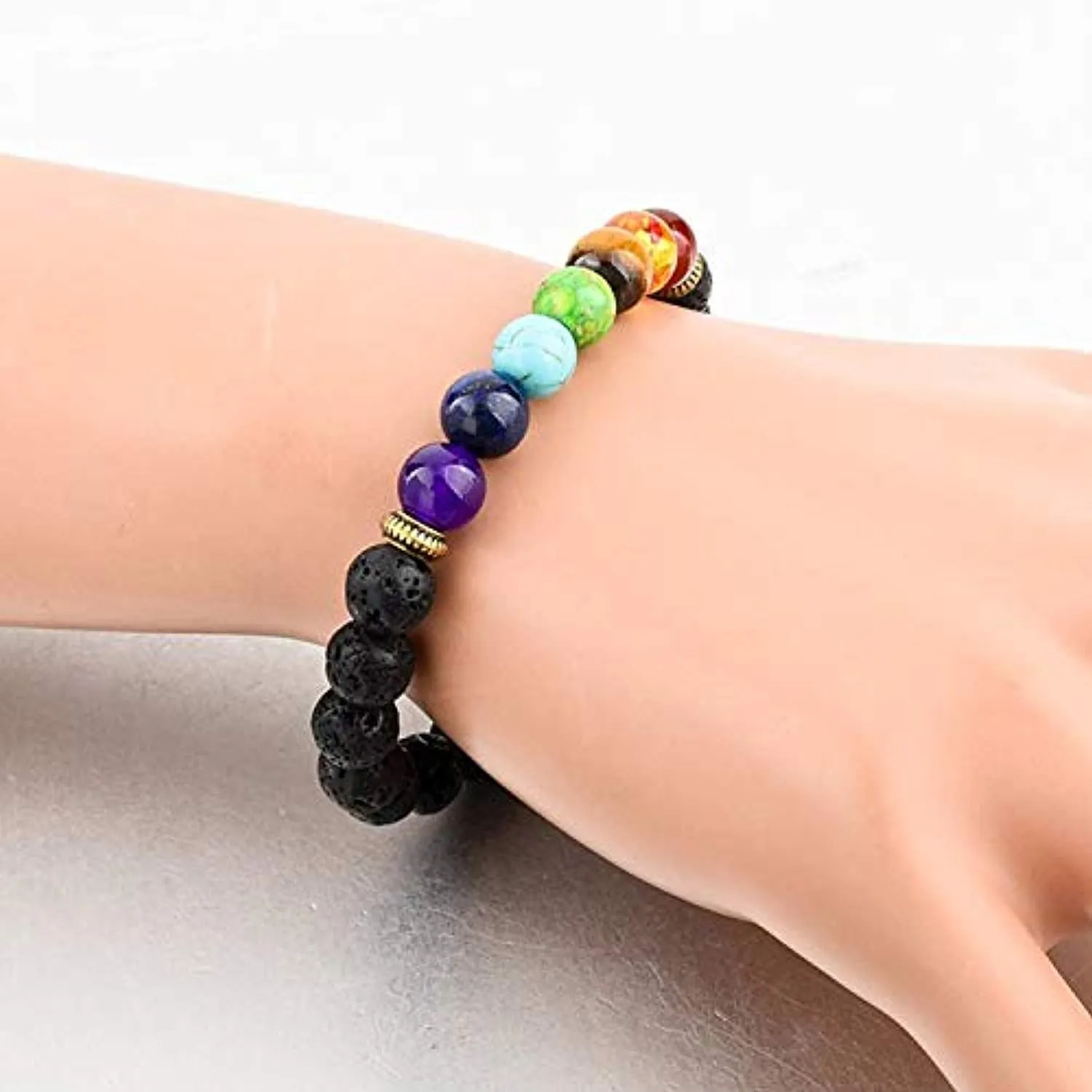 Electomania Natural Stones and 7 Chakra Reiki Yoga Stylish Bracelet