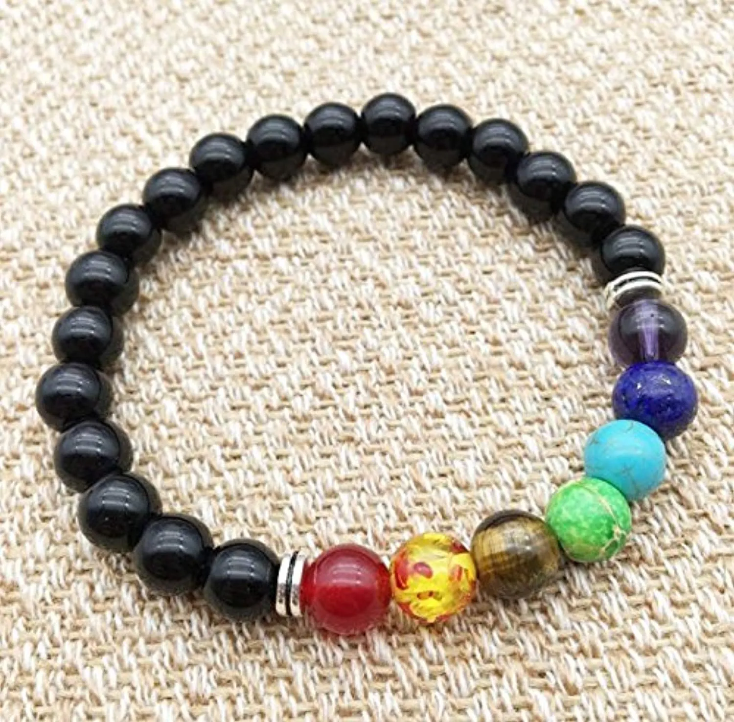 Electomania Natural Stones and 7 Chakra Reiki Yoga Stylish Bracelet