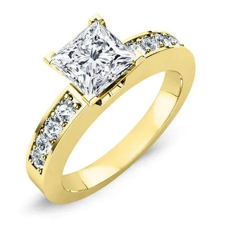 Eliza Lab Diamond Matching Band for Princess (Band Only. Engagement Ring Not Included)