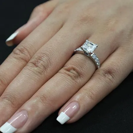 Eliza Lab Diamond Matching Band for Princess (Band Only. Engagement Ring Not Included)