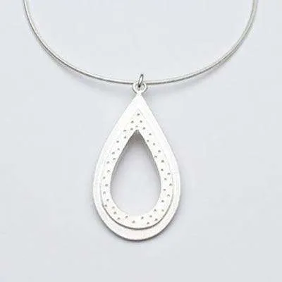 Emily Rosenfeld Sterling Silver Open Teardrop Necklace