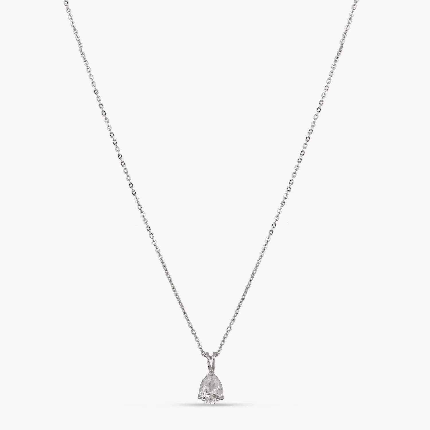 Eternal Glow CZ Silver Pendant Necklace