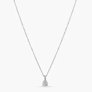 Eternal Glow CZ Silver Pendant Necklace