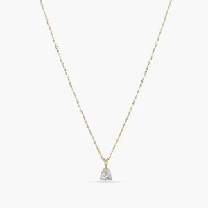 Eternal Glow Gold Plated CZ Silver Pendant Necklace