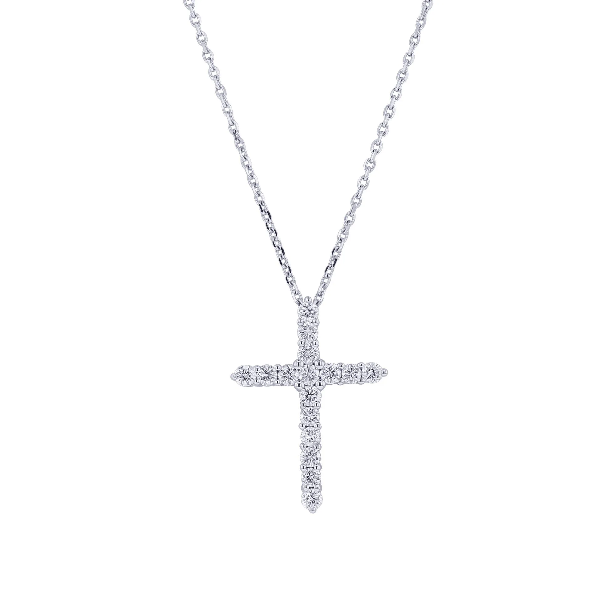 Faithful Cross Diamond Necklace 1/2ct