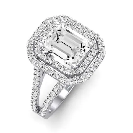 Flora Diamond Matching Band for Emerald Center (Band Only. Engagement Ring Not Included)