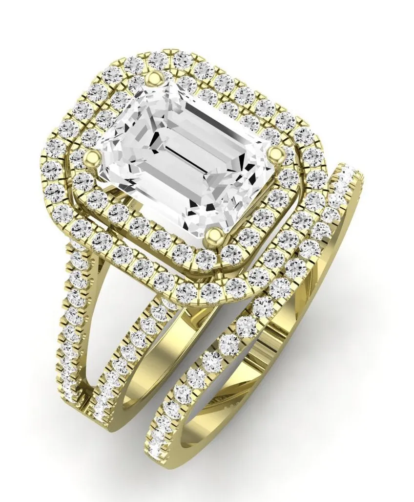 Flora Diamond Matching Band for Emerald Center (Band Only. Engagement Ring Not Included)