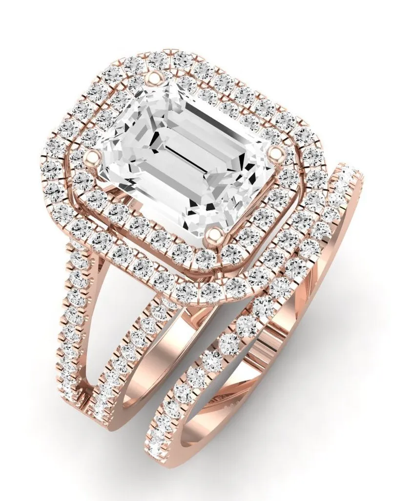 Flora Diamond Matching Band for Emerald Center (Band Only. Engagement Ring Not Included)