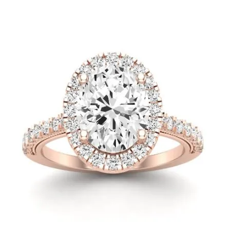 Florizel Moissanite Matching Band for Oval Center (Band Only. Engagement Ring Not Included)