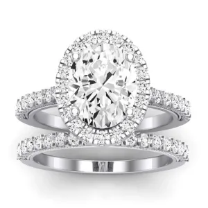 Florizel Moissanite Matching Band for Oval Center (Band Only. Engagement Ring Not Included)