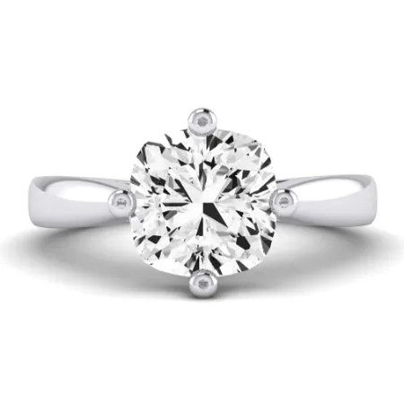 Gardenia Moissanite Matching Band for Cushion Center (Band Only. Engagement Ring Not Included)