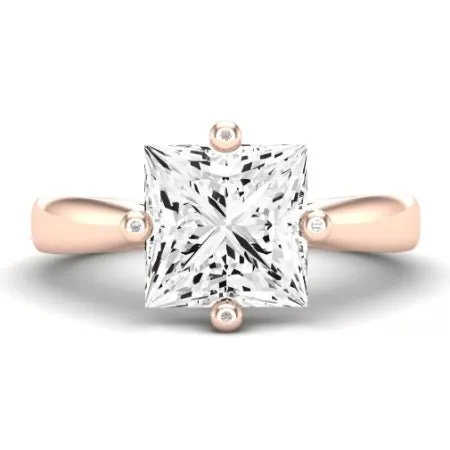 Gardenia Moissanite Matching Band for Princess Center (Band Only. Engagement Ring Not Included)