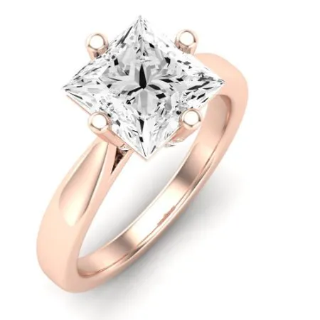 Gardenia Moissanite Matching Band for Princess Center (Band Only. Engagement Ring Not Included)