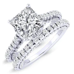 Garland Diamond Matching Band for Princess Center (Band Only. Engagement Ring Not Included)