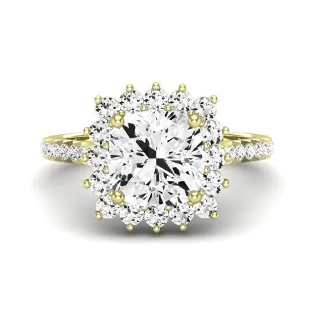 Gazania Diamond Matching Band For  With Cushion Center(Band Only. Engagement Ring Not Included)