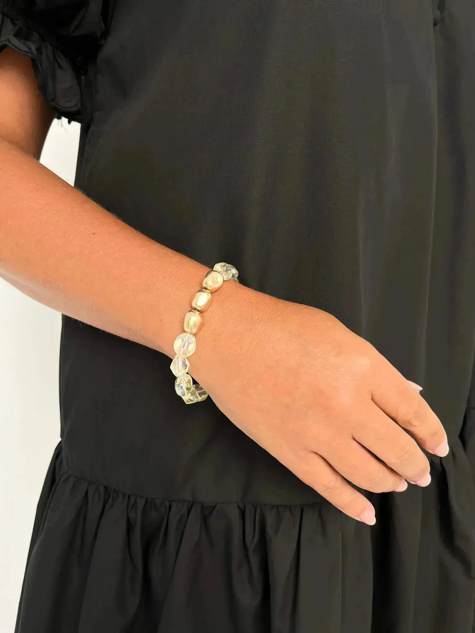 Gold & Translucent Stretch Bracelet