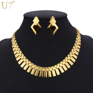 Gold Earring & Necklace