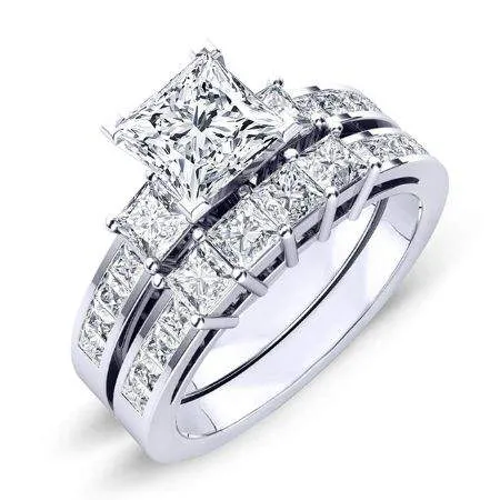 Hazel Diamond Matching Band for Princess Center (Band Only. Engagement Ring Not Included)