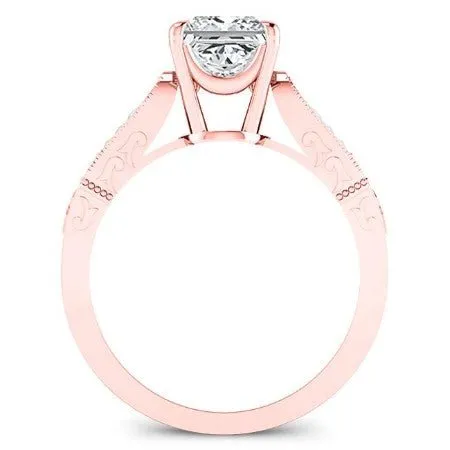 Heath Moissanite Matching Band for Princess Center (Band Only. Engagement Ring Not Included)