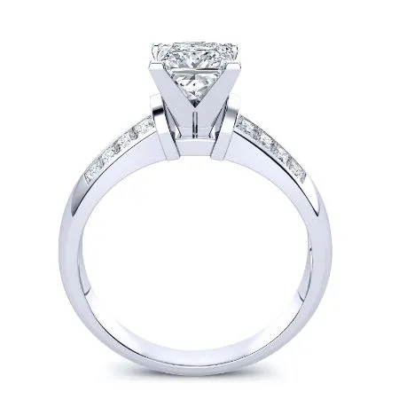 Heather Diamond Matching Band for Princess Center (Band Only. Engagement Ring Not Included)