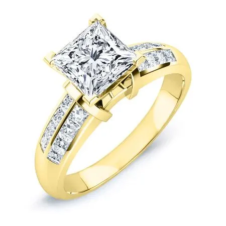 Heather Diamond Matching Band for Princess Center (Band Only. Engagement Ring Not Included)