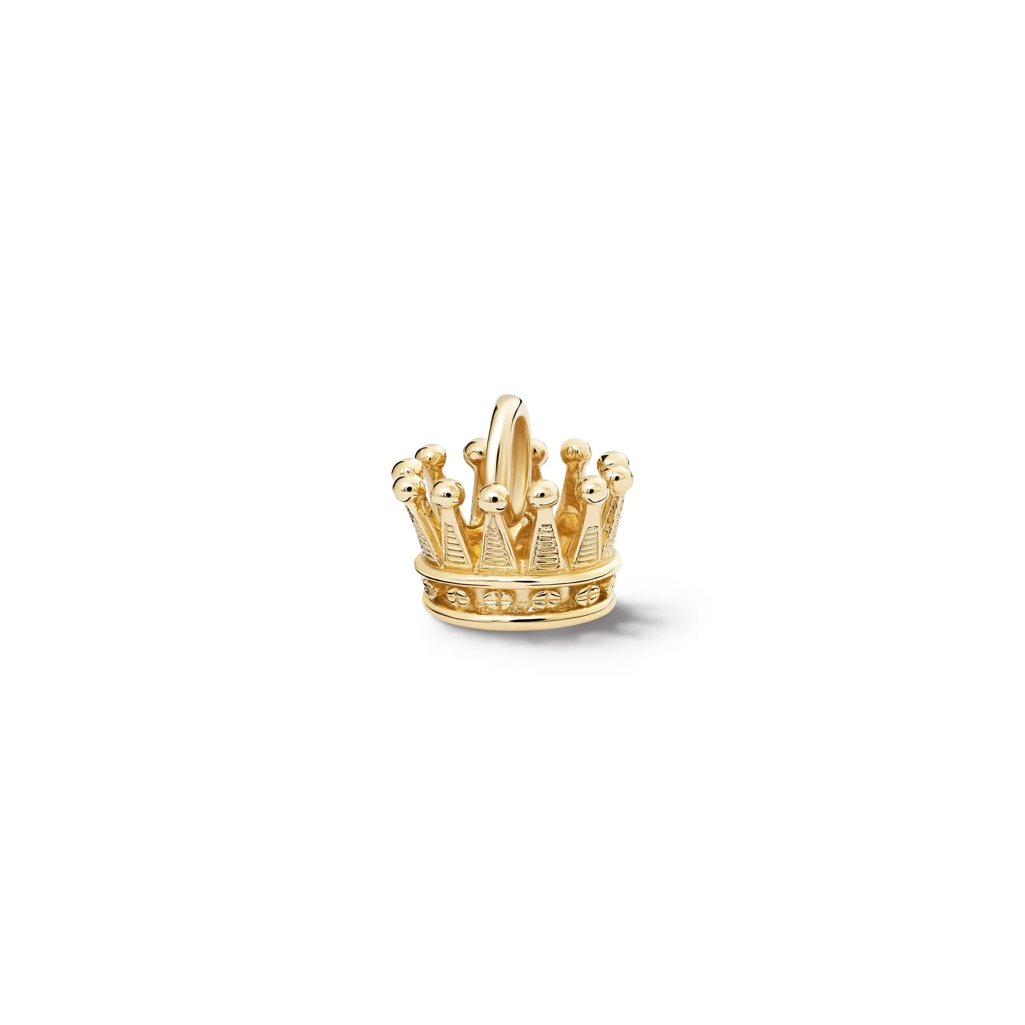 Heraldic Epiphany Crown Necklace Pendant Yellow Gold