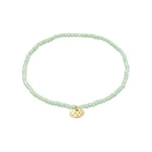 INDIE bracelet green, gold-plated