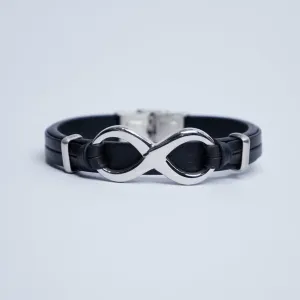 Infinity leather bracelet