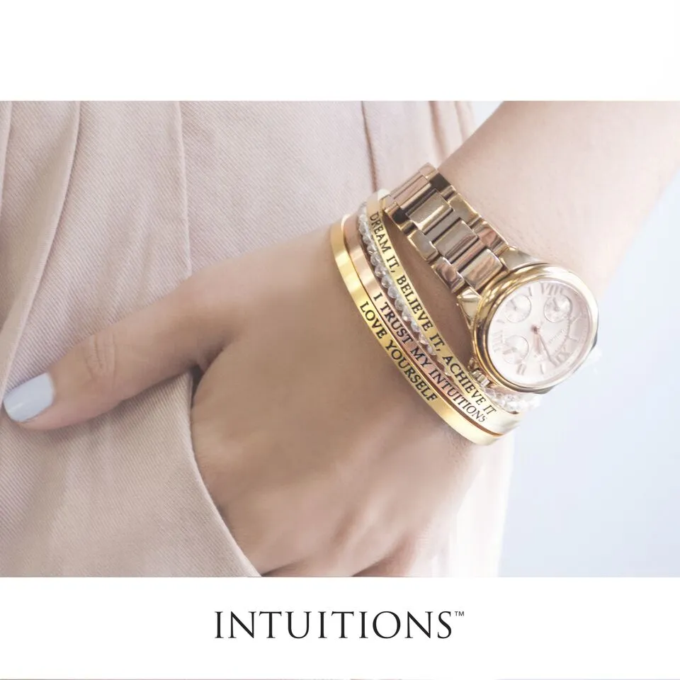 Intuitions Stainless Steel EVERY ENDING IS A NEW BEGINNING Diamond Accent Adjustable Bracelet