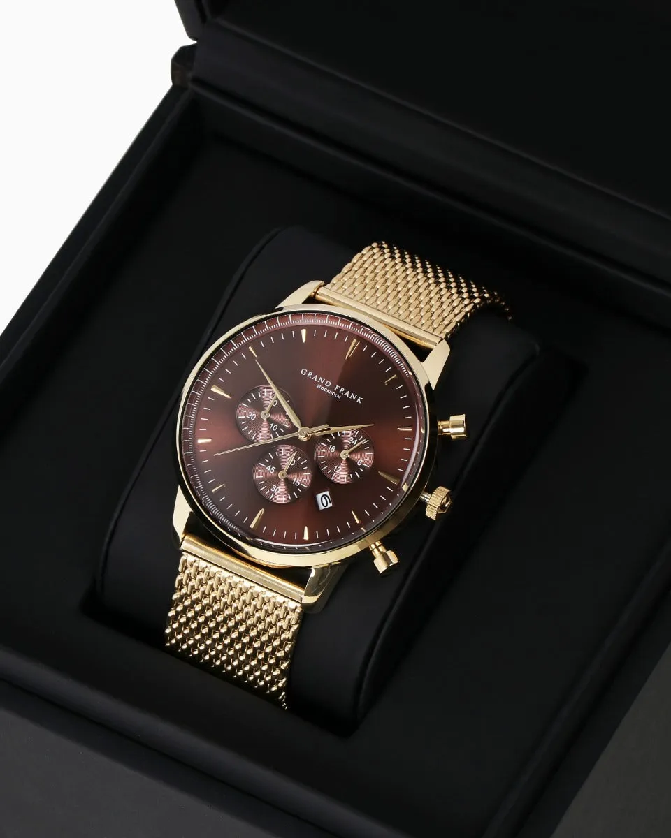 Kinsale Chronograph Watch Gold