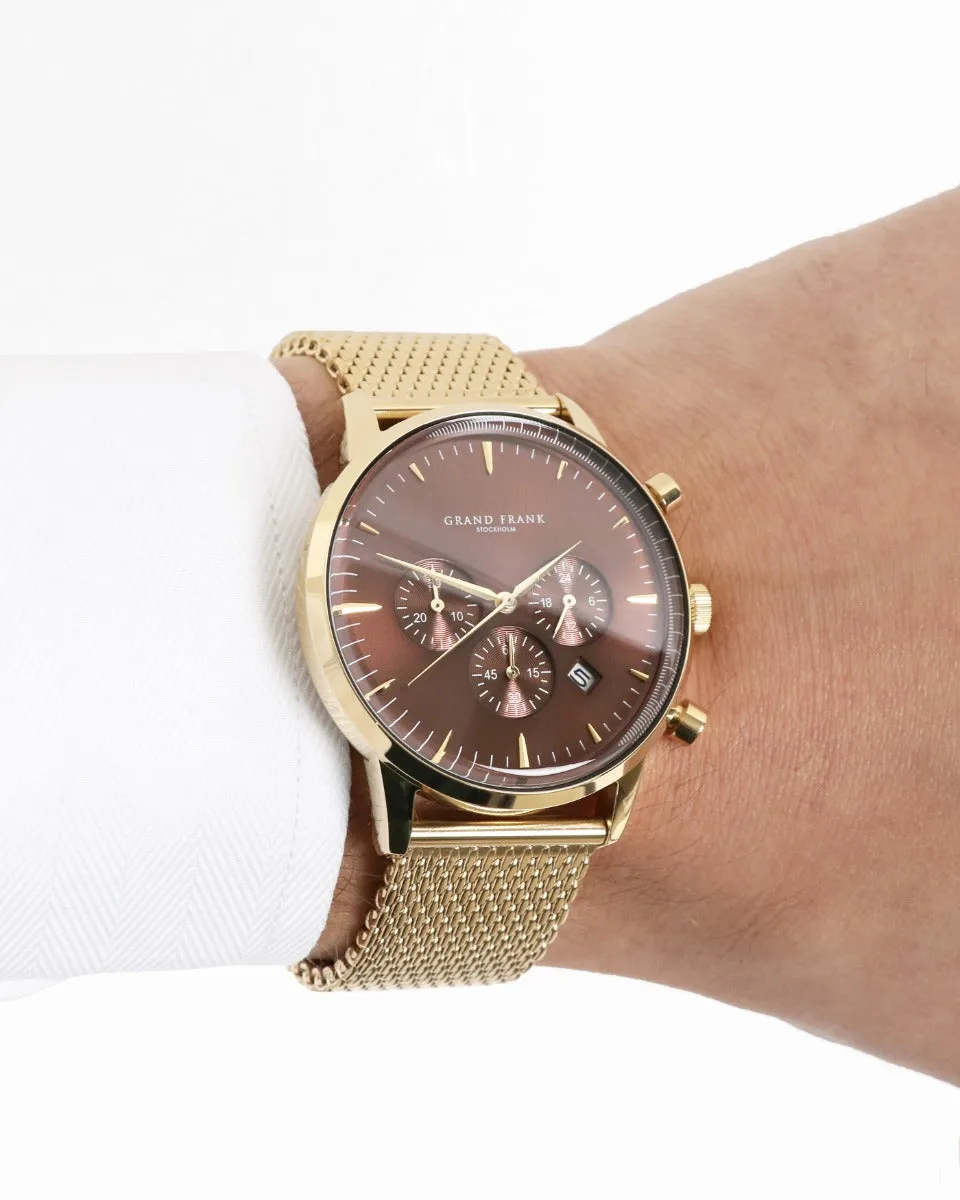 Kinsale Chronograph Watch Gold