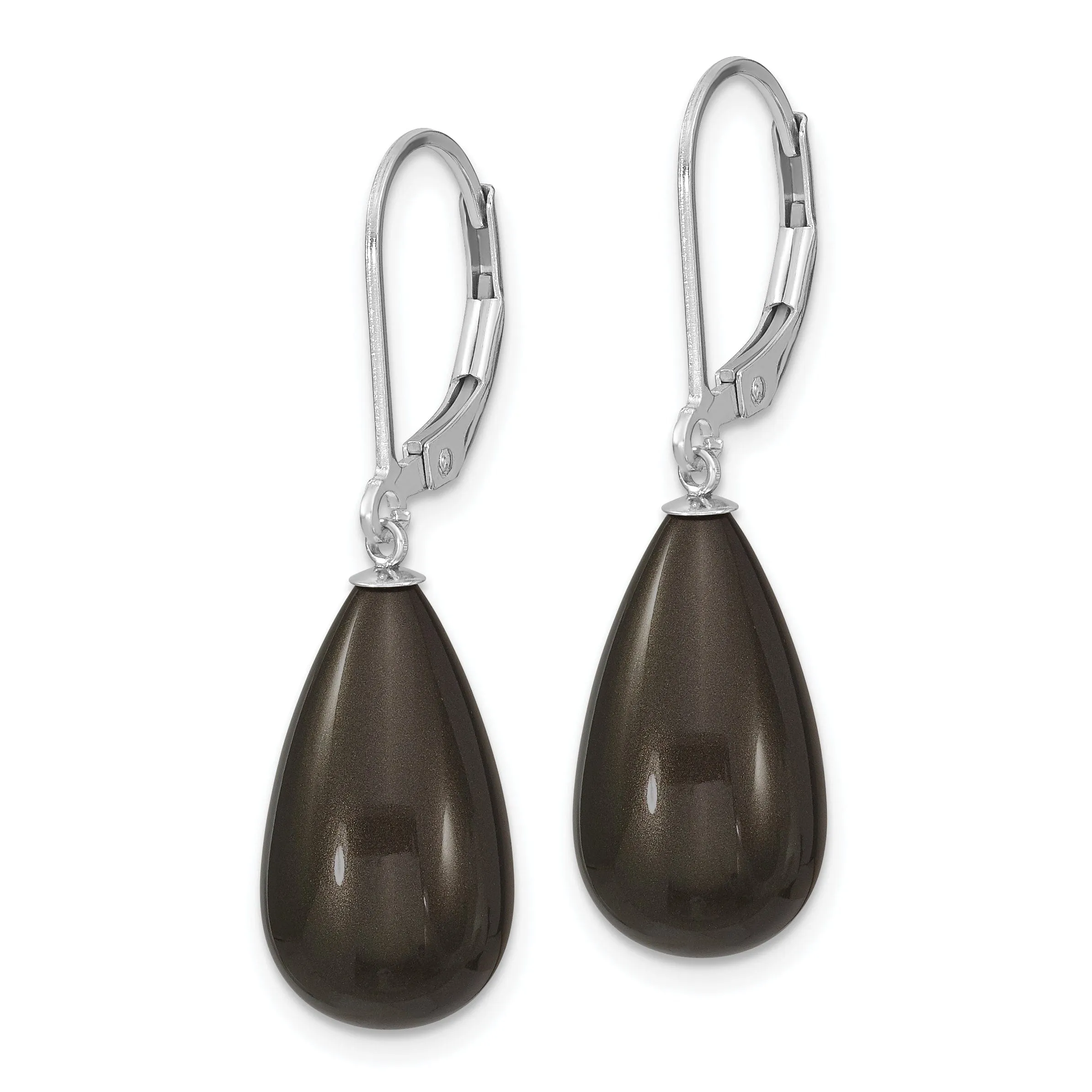 Majestik Teardrop Black Pearl Earrings