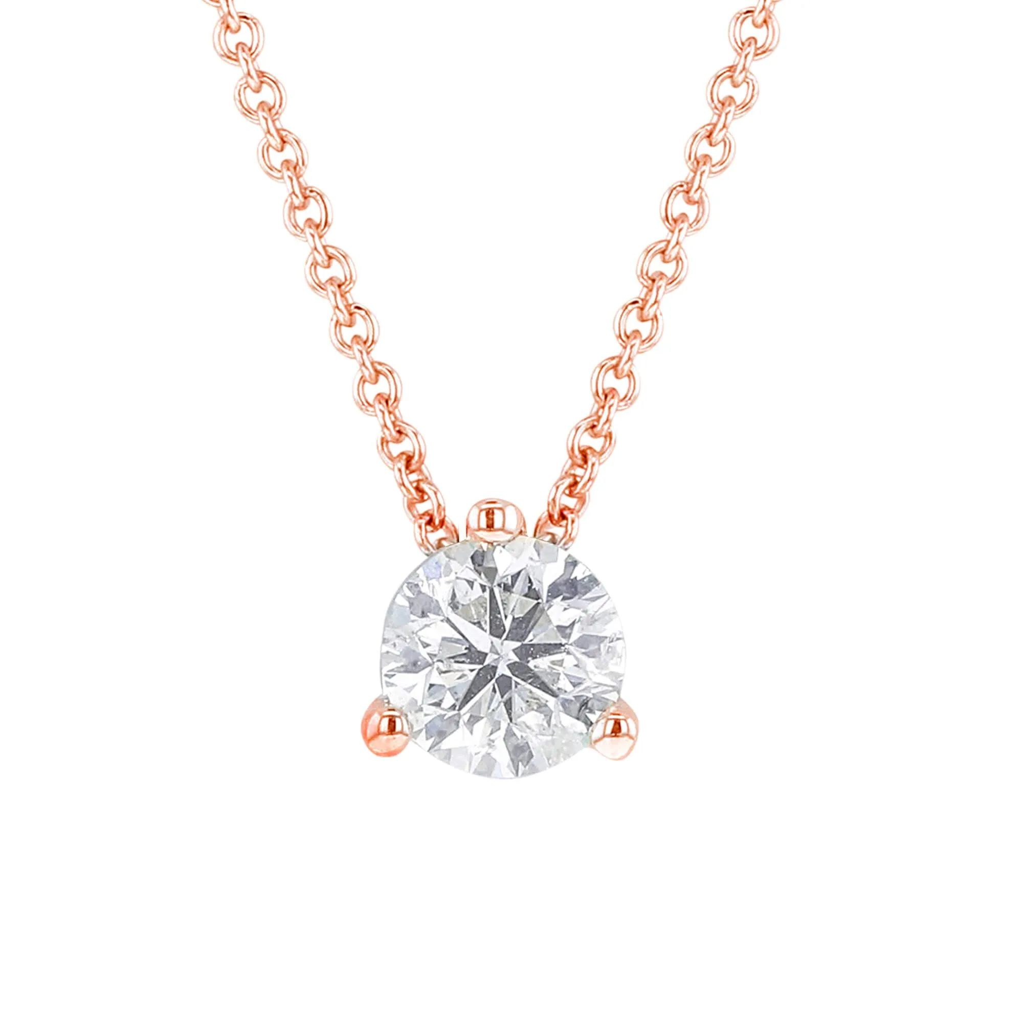 Naked Solitaire Diamond Necklace 1/3ct