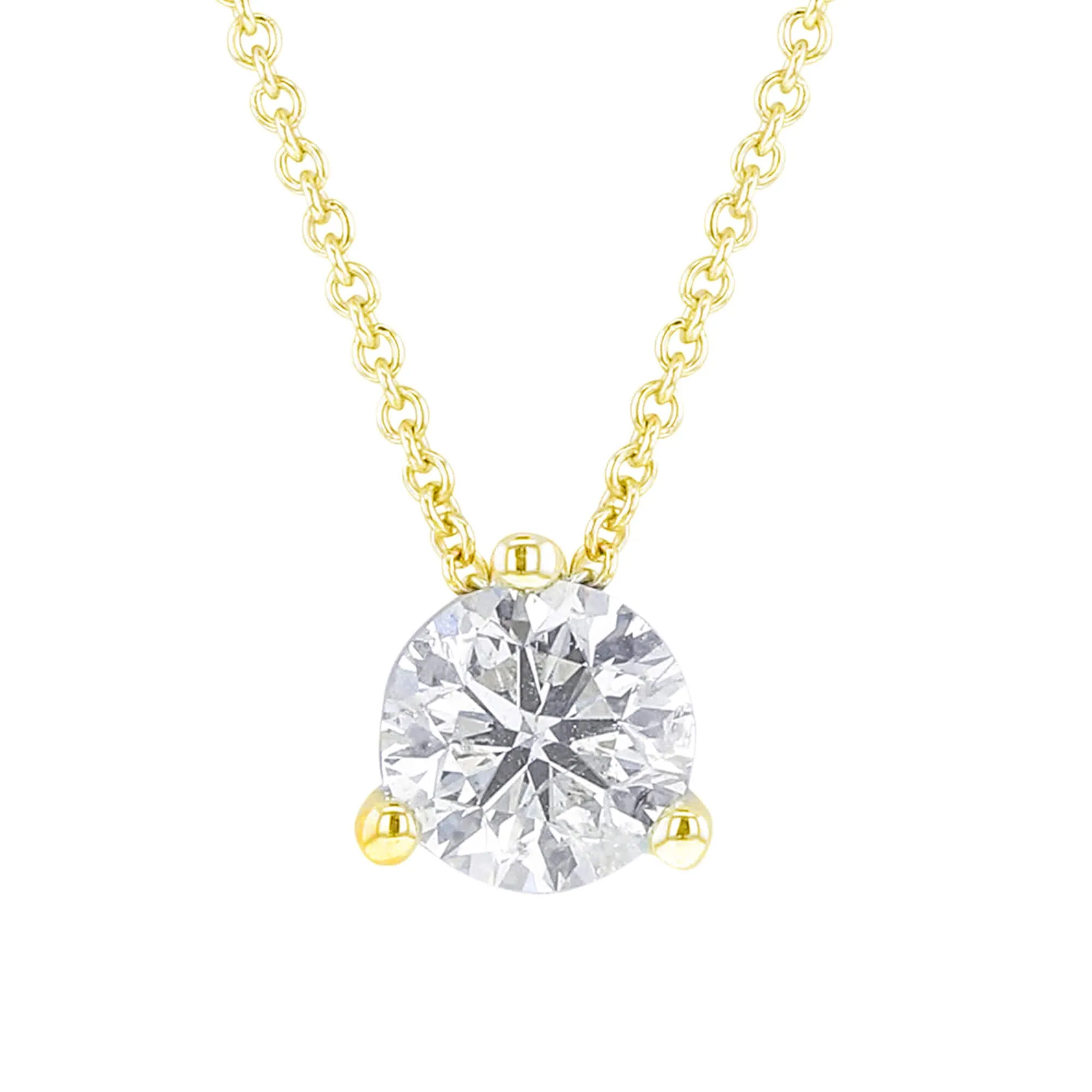 Naked Solitaire Diamond Necklace 1ct