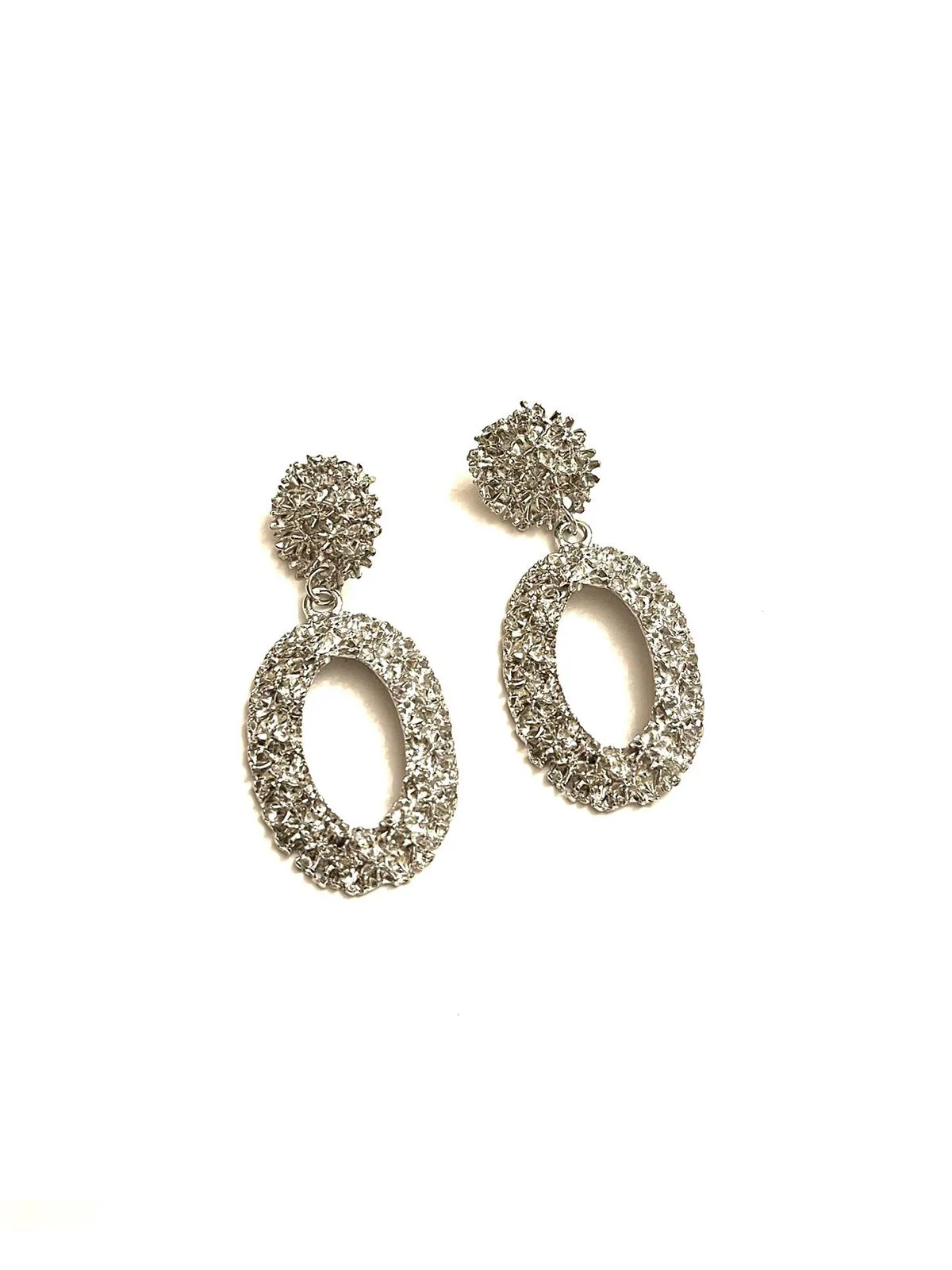 Oval Jagged Earrings - Trio Earrings