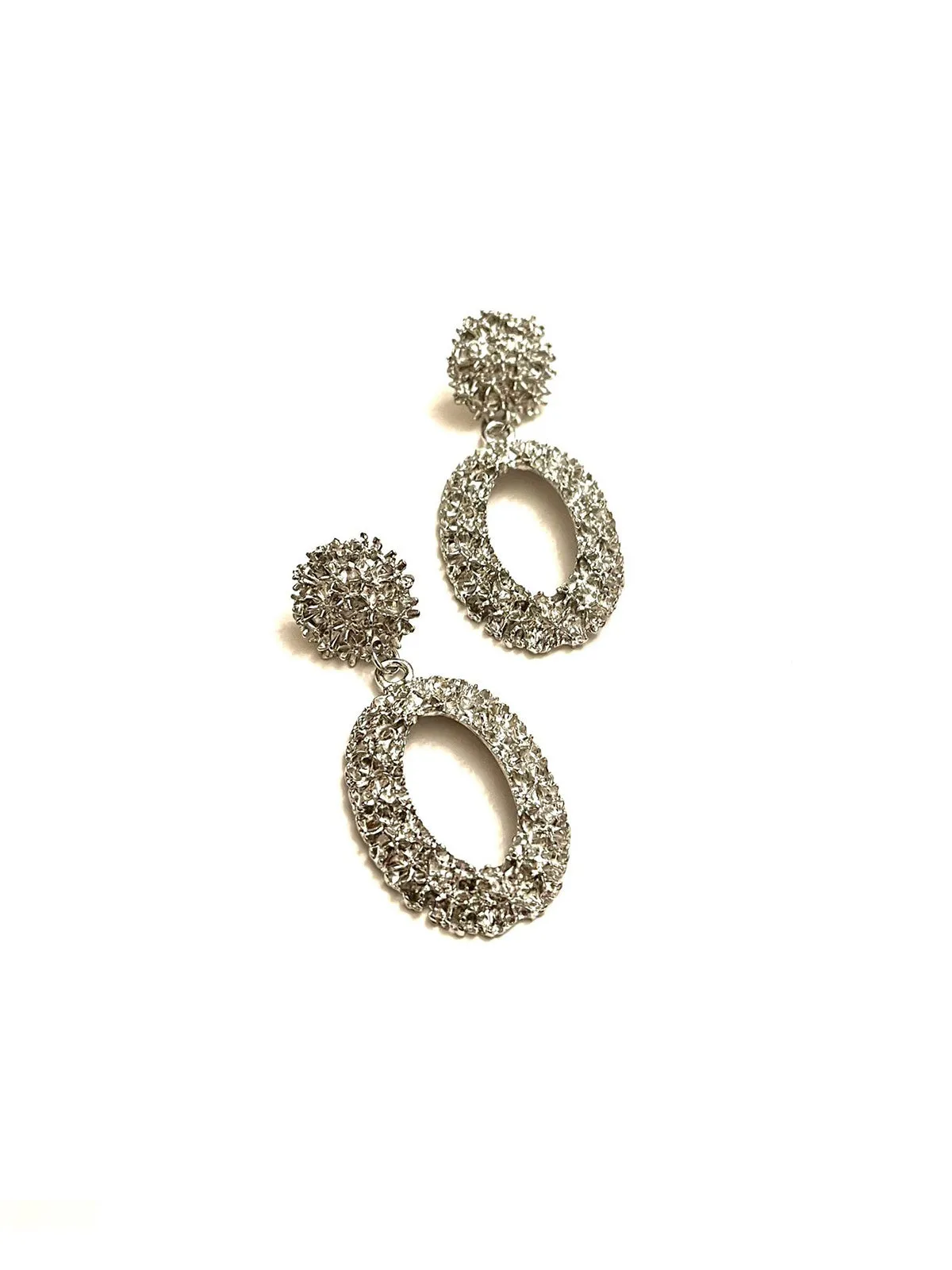 Oval Jagged Earrings - Trio Earrings