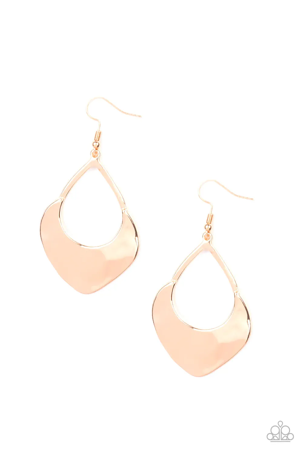 Paparazzi Earring ~ Dig Your Heels In - Rose Gold