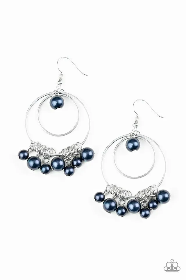 Paparazzi Earring ~ New York Attraction - Blue