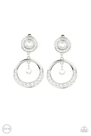 Paparazzi Earring ~ Royal Revival - White