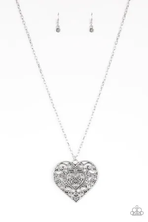 Paparazzi Necklace ~ Classic Casanova - Silver