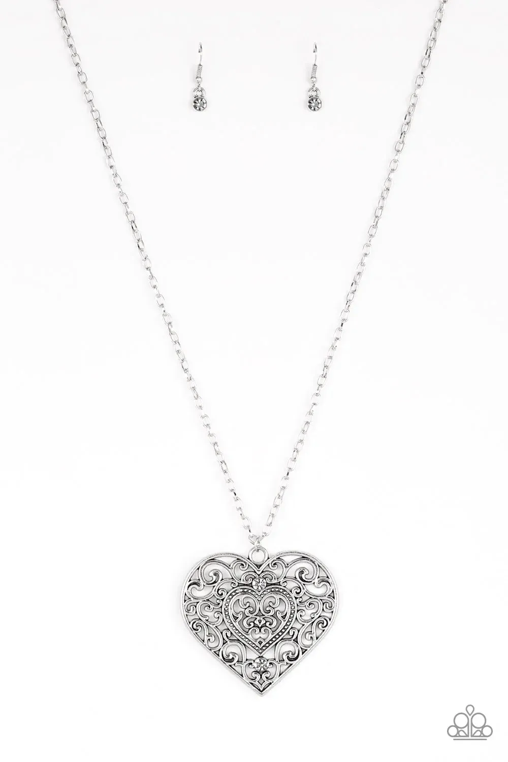 Paparazzi Necklace ~ Classic Casanova - Silver