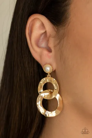 Paparazzi On Scene - Gold Post Earrings