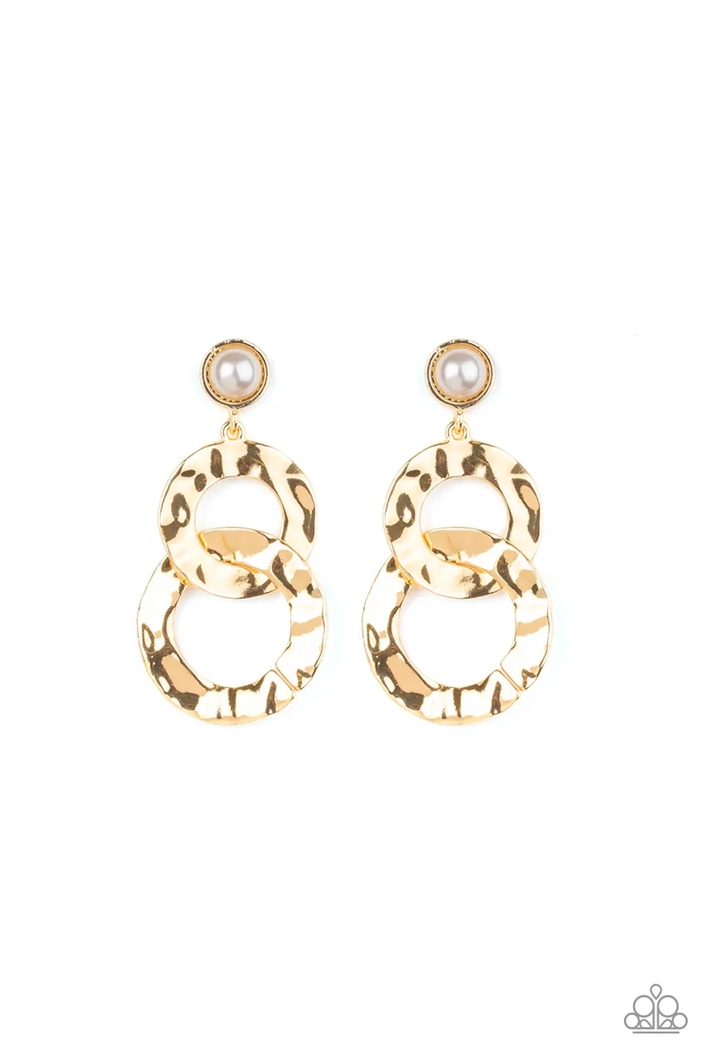 Paparazzi On Scene - Gold Post Earrings